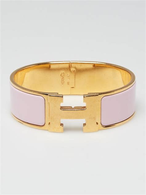 hermes printed enamel bracelet rose dragee|HERMES Enamel Printed Caleche Wide Bracelet 65 Rose .